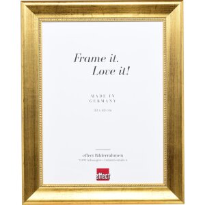 Effetto cornice in legno profilo 95 oro 60x80 cm vetro...