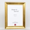 Effetto cornice in legno profilo 95 oro 60x80 cm vetro antiriflesso