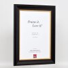 Telaio effetto legno profilo 95 nero 60x80 cm vetro antiriflesso
