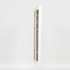 Cornice barocca effetto legno Profilo 37 bianco 60x80 cm Vetro museo