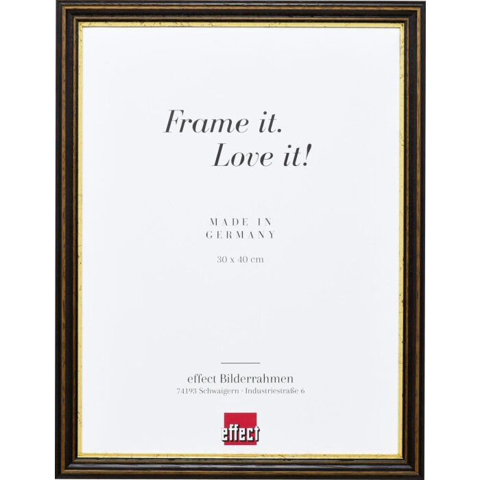 Telaio in legno effetto profilo 21 marrone noce 60x90 cm vetro antiriflesso