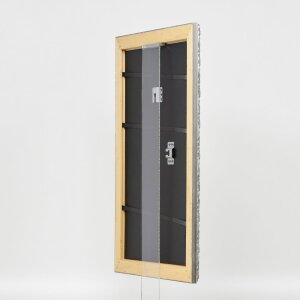 Telaio effetto legno profilo 94 argento 60x90 cm vetro antiriflesso