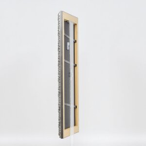 Telaio effetto legno profilo 94 argento 60x90 cm vetro antiriflesso