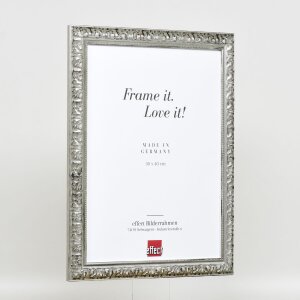 Telaio effetto legno profilo 94 argento 60x90 cm vetro antiriflesso