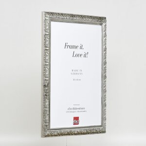 Telaio effetto legno profilo 94 argento 60x90 cm vetro antiriflesso