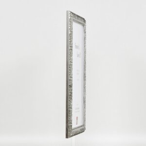 Telaio effetto legno profilo 94 argento 60x90 cm vetro antiriflesso