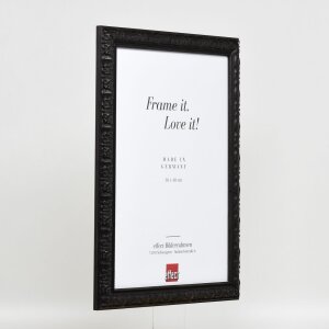 Telaio effetto legno profilo 94 nero 60x90 cm vetro antiriflesso