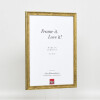 Telaio effetto legno profilo 2070 vetro antiriflesso 60x90 cm oro