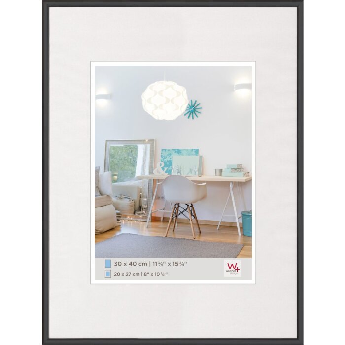 Cornice di plastica new lifestyle - 30x40 cm - nero