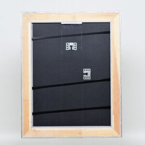 Telaio effetto legno profilo 95 argento 60x90 cm vetro antiriflesso