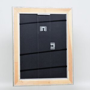 Telaio effetto legno profilo 95 argento 60x90 cm vetro antiriflesso