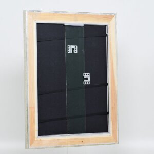 Telaio effetto legno profilo 95 argento 60x90 cm vetro antiriflesso