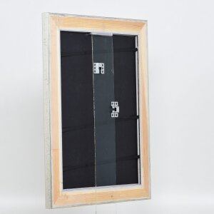 Telaio effetto legno profilo 95 argento 60x90 cm vetro antiriflesso