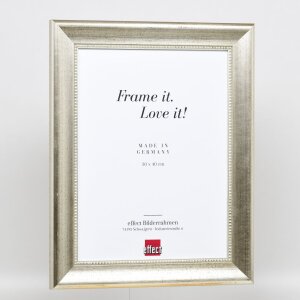 Telaio effetto legno profilo 95 argento 60x90 cm vetro antiriflesso
