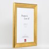 Cornice in legno effetto profilo 95 oro 60x90 cm vetro antiriflesso