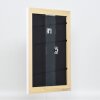 Effetto cornice in legno massiccio profilo 30 bianco 60x90 cm vetro museale