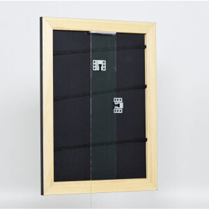 Struttura in legno massiccio effetto profilo 30 nero 61x91,5 cm vetro trasparente