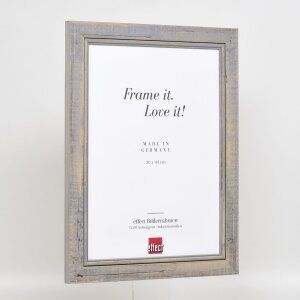 Cornice in legno massiccio effetto 2240 grigio 61x91,5 cm vetro normale