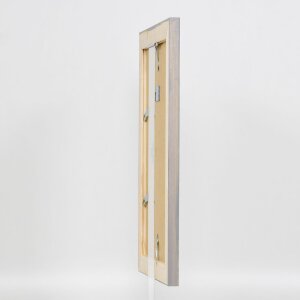 Cornice in legno massiccio effetto 2240 grigio 61x91,5 cm vetro normale