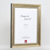 Effetto cornice in legno massiccio profilo 28 oro 61x91,5 cm vetro trasparente