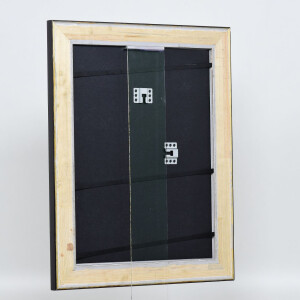 Telaio effetto legno profilo 95 nero 61x91,5 cm vetro antiriflesso