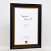 Telaio effetto legno profilo 95 nero 61x91,5 cm vetro antiriflesso