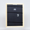 Effetto cornice barocca in legno profilo 37 bianco 61x91,5 cm vetro museale