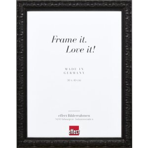 Telaio effetto legno profilo 94 nero 62x93 cm vetro normale