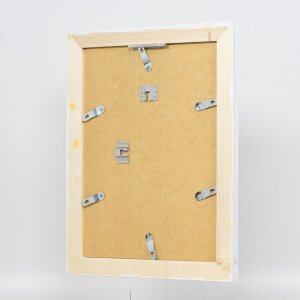 Cornice effetto legno massello 2240 bianco 62x93 cm vetro normale