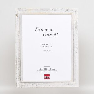 Cornice effetto legno massello 2240 bianco 62x93 cm vetro normale