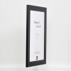 Effetto cornice in legno massiccio profilo 30 nero 62x93 cm vetro acrilico