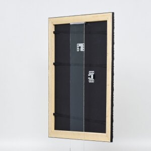Telaio effetto legno profilo 94 nero 62x93 cm vetro antiriflesso