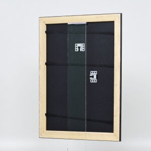 Telaio effetto legno profilo 94 nero 62x93 cm vetro antiriflesso
