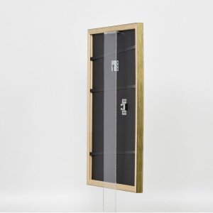 Telaio effetto legno profilo 2070 vetro antiriflesso 62x93 cm oro