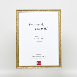 Telaio effetto legno profilo 2070 vetro antiriflesso 62x93 cm oro