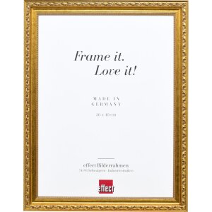 Effetto legno Telaio barocco Profilo 37 oro antico 62x93...