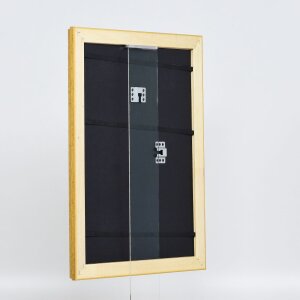 Effetto legno Telaio barocco Profilo 37 oro antico 62x93 cm Vetro acrilico