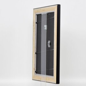 Telaio effetto legno profilo 95 nero 62x93 cm vetro normale