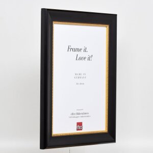 Telaio effetto legno profilo 95 nero 62x93 cm vetro normale