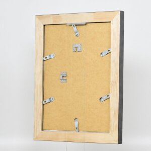 Effetto cornice in legno massiccio profilo 28 oro 62x93 cm vetro antiriflesso