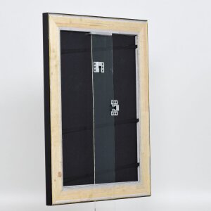 Telaio effetto legno profilo 95 nero 62x93 cm vetro acrilico