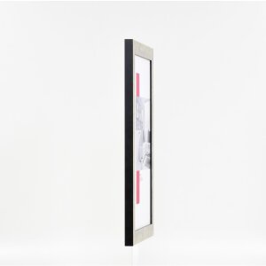 Cornice a effetto 2319 argento antico 62x93 cm vetro da museo