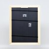 Cornice barocca effetto legno Profilo 37 bianco 7x10 cm Vetro museo
