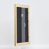 Effetto cornice barocca in legno profilo 37 argento antico 7x10 cm vetro museale