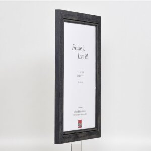Cornice in legno massiccio effetto 2240 nero 7x10 cm vetro normale