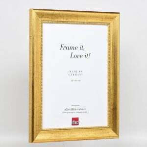 Cornice in legno effetto profilo 95 oro 7x10 cm vetro normale
