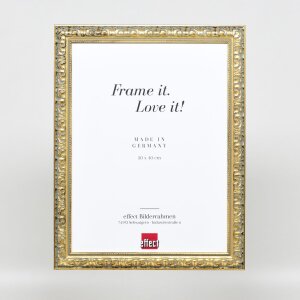Effetto cornice in legno profilo 94 oro 70x100 cm vetro antiriflesso