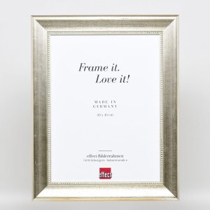 Telaio effetto legno profilo 95 argento 70x100 cm vetro antiriflesso