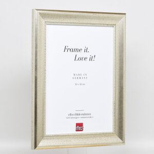 Telaio effetto legno profilo 95 argento 70x100 cm vetro antiriflesso