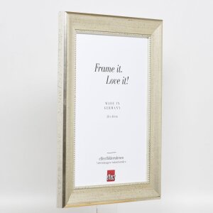 Telaio effetto legno profilo 95 argento 70x100 cm vetro antiriflesso